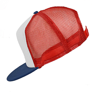 En venta Custom logo espuma Taslon Flat Bill gorra tapa en blanco - Product Image 4