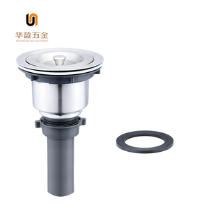 Filtro In Acciaio Inox Cibo <span class=keywords><strong>Cucina</strong></span> Scarico A canale di Scarico con Spazzatura Srainer Cestino e Coperchio Di Tenuta - Product Image 1