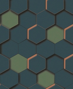 Papel Tapiz <span class=keywords><strong>3D</strong></span> de Diseño Hexagonal Moderno para Decoración del Hogar - Product Image 3