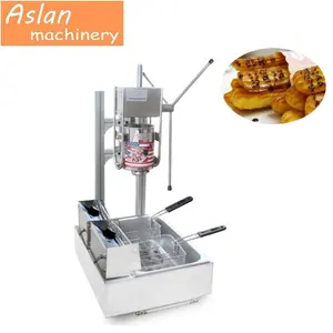 Commercial 3L Vertical Manuel Churror Faisant La Machine Churros Machine avec Friteuse Churros Maker Machine