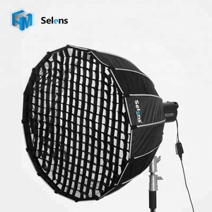 Selens Softbox Parabólico Profundo de 120cm y 16 Varillas con Montura Bowens, de Montaje Rápido, con Rejilla de Panal de Abeja y Modificador Eggcrate para Fotografía de Estudio OEM - Product Image 4