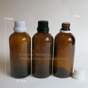 100 ML botellas de vidrio ámbar con pisón eveident tornillo tops para <span class=keywords><strong>el</strong></span> cuerpo contenedor de aceite - Product Image 2