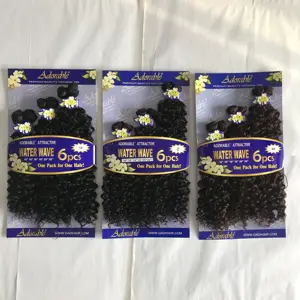 合成卷发水波ombre束价格便宜人类头发感觉蛋白纤维头发 - Product Image 1