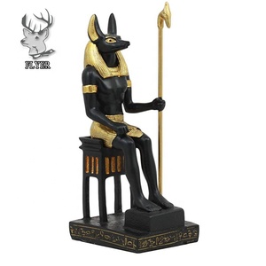 Statua in fibra di vetro a grandezza naturale della fabbrica all'ingrosso l'antico sciacallo egiziano-dio Anubis statua - Product Image 4