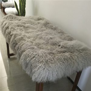 Manta de piel de <span class=keywords><strong>cabra</strong></span> <span class=keywords><strong>tibetana</strong></span> Natural, manta de piel de oveja mongola - Product Image 3