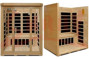 De carbono Seco Sauna Cabina de Sauna de Infrarrojos, <span class=keywords><strong>cicuta</strong></span> Y Espectro Completo Para 3 Persona - Product Image 3