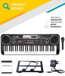 Clavier de piano électronique pour enfants, 61 touches, avec pupitre <span class=keywords><strong>et</strong></span> microphone - Product Image 2