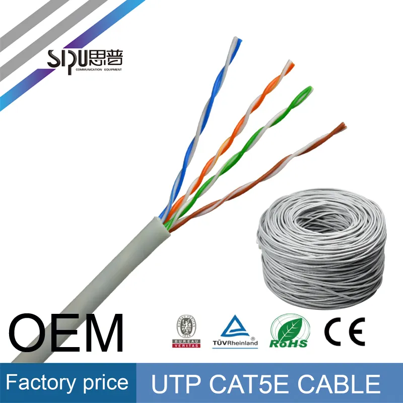 SIPU precio de fábrica de suministro de cable de internet fabrica 5e utp cat5e cable de red