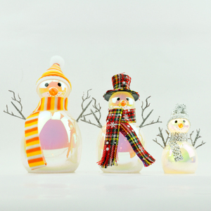 Décoration de Noël 2026 : Bonhomme de neige en verre LED, lumineux et décoratif pour intérieur - Product Image 6