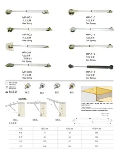 Hot Sale OEM Kunden spezifische Schrank tür Gasdruck feder 10 Zoll Silber 80n Ambry Metall flasche Gas feder