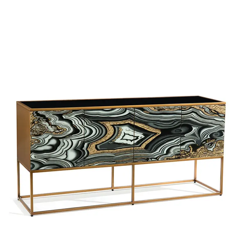 Moderne Woonkamer Goud Console Tafel Kast