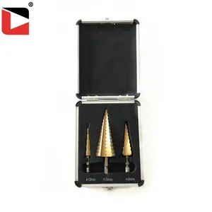 Step Bit Set 3pcs Hss Hex Shank Step Drill Bit Set With Aluminum Case