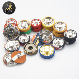 מותאם אישית כל גודל בד מכוסה דקורטיבי בגד עיתונות מתכת הצמד כפתור מכסה כפתורי בגד אבזר פליז עגול 12mm-25mm - Product Image 2