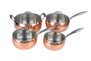 גבוהה באיכות נחושת כלי בישול סט 7pcs nonstick לבשל סירים ומחבתות