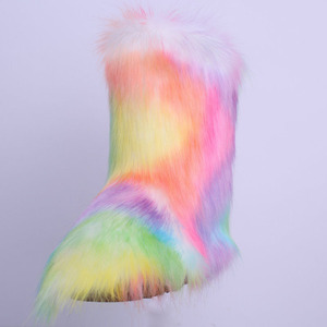 <span class=keywords><strong>Bottes</strong></span> de <span class=keywords><strong>chasse</strong></span> noires multicolores en gros, <span class=keywords><strong>bottes</strong></span> d'hiver en fausse fourrure pour femmes - Product Image 1