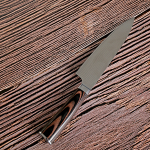 <span class=keywords><strong>Cuchillo</strong></span> de chef de cocina de acero inoxidable Damasco <span class=keywords><strong>profesional</strong></span> de 8 pulgadas con mango de madera para uso doméstico o comercial - Product Image 5