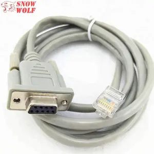 2 מטרים אפור צבע RS232 DB9 סידורי זכר ונקבה כדי RJ45/RJ11/RJ12 כבל