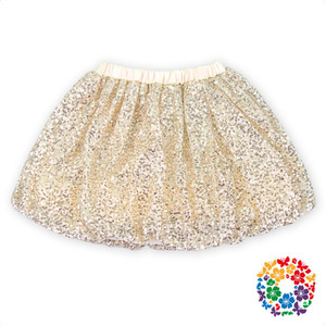 Turquesa jóvenes chicas vistiendo faldas cortas con lentejuelas chicas jóvenes Mini faldas venta al por mayor niños Petti falda - Product Image 4