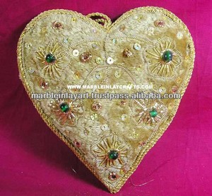 Handmade Hanging Christmas <b>Tree</b> <b>Ornaments</b> Heart Shape - Product Image 1