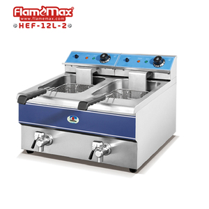 Friggitrice Professionale HEF-82 di Alta Qualità, Friggitrice Commerciale per Pollo con Doppio Cestello - Product Image 3