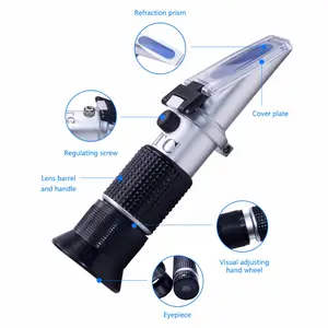 New product Brix 0-90% refractometer fruit juice cutting oil sugar jam juice brix test high accuracy Handheld Refractometer