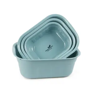 Gab Plastic Round Basin, Clear - Available in several sizes