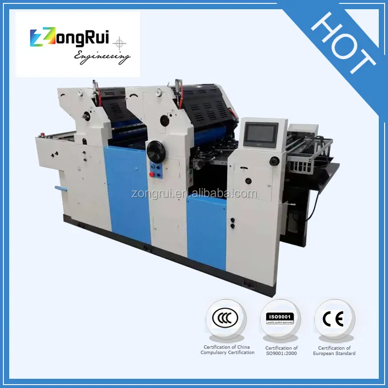 2015 NEW ZR256II two Color Offset Printing Machine hot Sale 2 two Colour Offset Printing Machine for logo printing