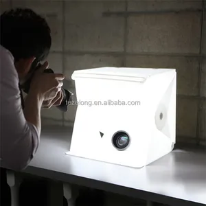 Tezelong 40X40ซม.แบบพกพามินิพับสตูดิโอถ่ายภาพ Mini สตูดิโอพับเก็บได้ Softbox สีขาว Backgound Soft Lightbox