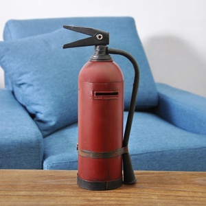 ยุโรปโลหะ Vintage Simulation เครื่องดับเพลิงรุ่นเงิน Bank ตกแต่งโบราณ Home Decor Craft - Product Image 5