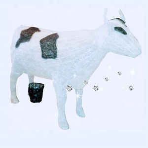Vaca con motivo 3D para ordeño, de mucama, luces navideñas al aire libre, 12 días de Navidad - Product Image 2