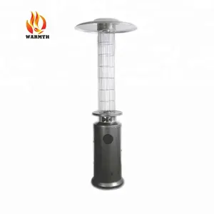 Freestanding Gas Patio Heater Glass Tube Heater Real Flame Outdoor Patio Heater