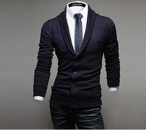 2017 otoño piel apretada manga larga suéter, 12GG llanura <span class=keywords><strong>cardigan</strong></span> suéter de punto camisa del <span class=keywords><strong>hombre</strong></span> - Product Image 5