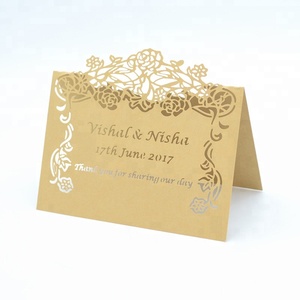 Laser Cut Rose Style Party <strong>Table</strong> Name <strong>Card</strong> Wedding <strong>Table</strong> Decoration <strong>Place</strong> <strong>Card</strong> - Product Image 1