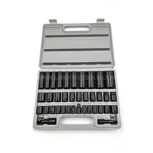 38pcs Impact Socket Set Universal Socket Wrench With Chrome Vanadium Steel Tool Set For Auto Use