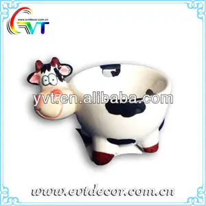 Vache en céramique en forme de bol