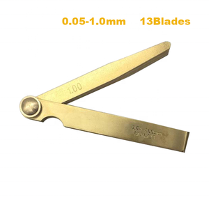 Jauge d'épaisseur non magnétique en laiton 13 lames/ensemble Plage de mesure 0.05 à 1.00mm - Product Image 4