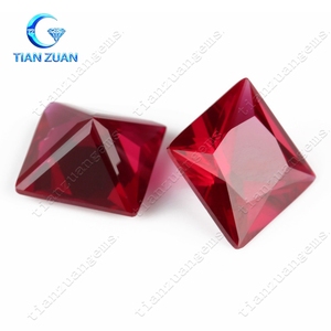5 #   Gema Sintética <span class=keywords><strong>de</strong></span> Rubí o Corindón con Corte <span class=keywords><strong>de</strong></span> <span class=keywords><strong>Diamante</strong></span> en Forma Cuadrada Color Rojo <span class=keywords><strong>Sangre</strong></span> <span class=keywords><strong>de</strong></span> Pichón - Product Image 2