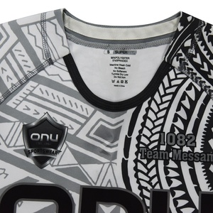 Kaus Rugby Desain Khusus Cepat Kering Kustom Pencetakan Transfer Panas Populer - Product Image 6