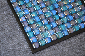 Oceanside 12x12 bleu <span class=keywords><strong>mosaïque</strong></span> de galets de verre tuile de dosseret de cuisine - Product Image 4