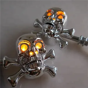 Hot Sale Cheap New Design Popular Motorcycle Skull LED Turn Light Skull Shape Signal Warning Light With Yellow Light