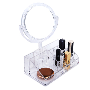 Wholesale Multi-Function Desktop Organizers Acrylic Makeup Organiser &amp; Mirror - Product Image 6