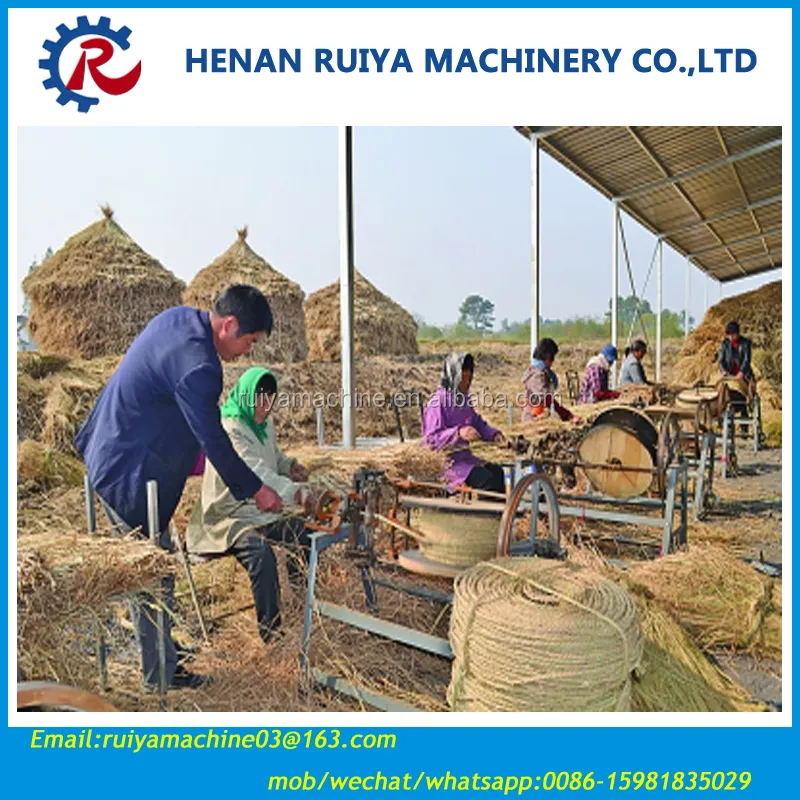 Wheat straw rope making machine/ straw rope plaiting machine/ rope winding machine 0086-15981835029
