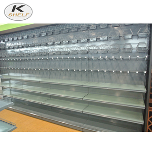 <span class=keywords><strong>Single</strong></span> Sided Flat Back Gondola Kệ Trưng Bày Bán Lẻ Với Giỏ Dây - Product Image 6