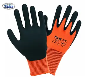 NBR Coated Gloves Working Gloves with Acrylic Blend Lycra Shell