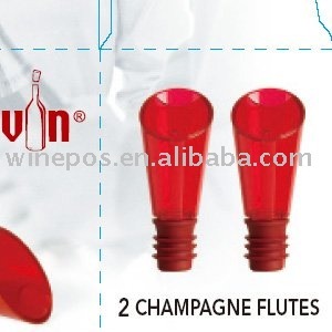 Vertedor de Champán de Plástico Rojo de 200 mm, Desechable, para Vino, Moderno, para Fiestas - Product Image 2