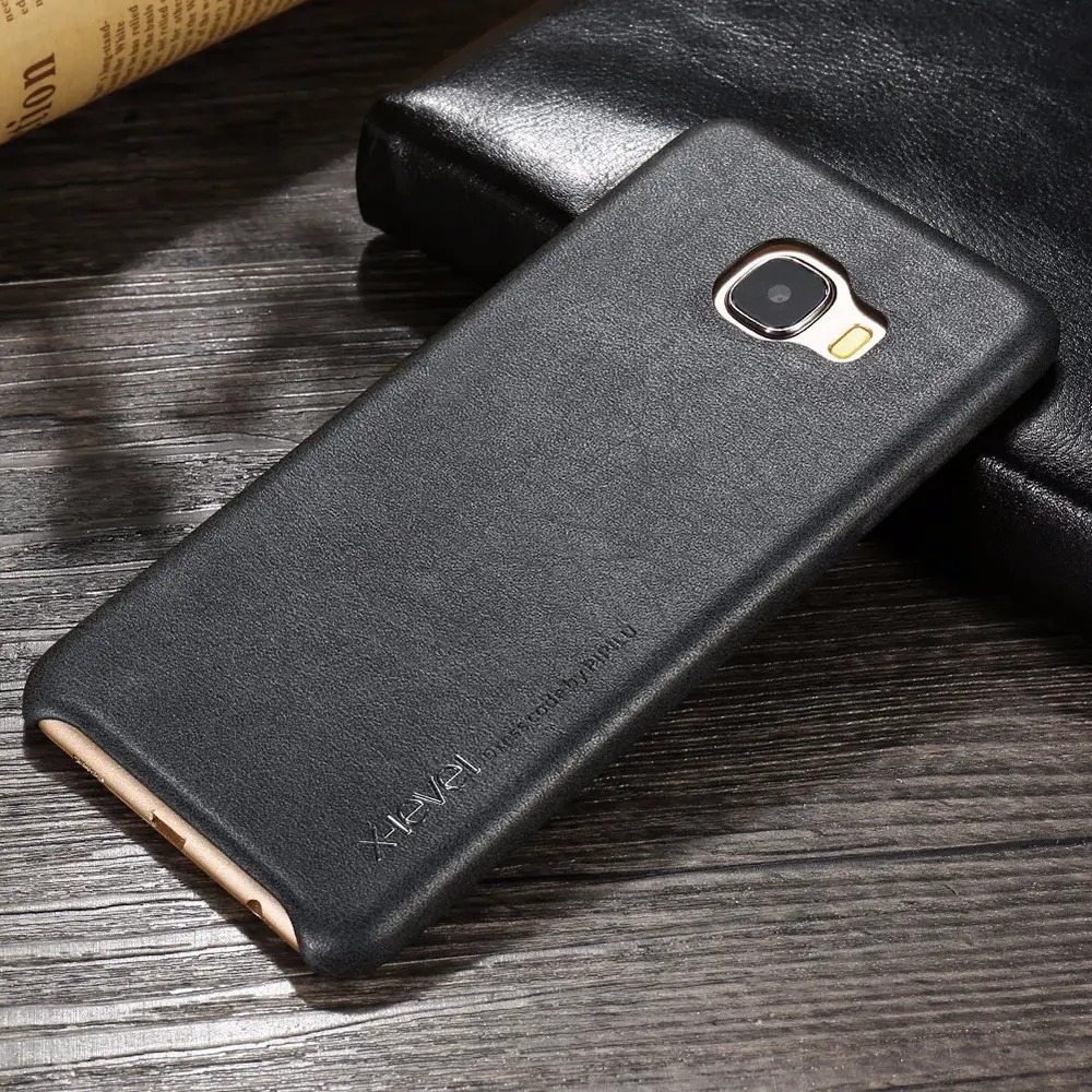 Xlevel Neue Design Für Samsung Galaxy C7 Rückseitige Abdeckung, 5,5 Zoll Leder Handy Fall