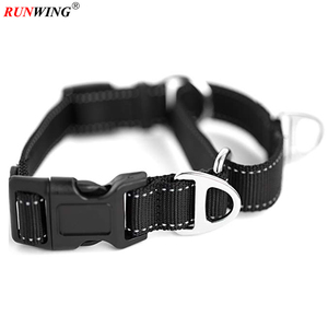 Collar de entrenamiento de nailon para martingale, collar para perro de calidad premium de cincha limitada con costura reflectante - Product Image 3