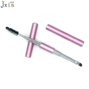 Brosse de <span class=keywords><strong>maquillage</strong></span> à sourcils Double face, outil professionnel avec poignée en métal, Double face, nouveauté - Product Image 2