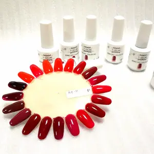 15 ml botella blanca omnipotente color rojo empapa de UV/LED gel esmalte de uñas para Frenchy uñas rojo, para el arte del clavo