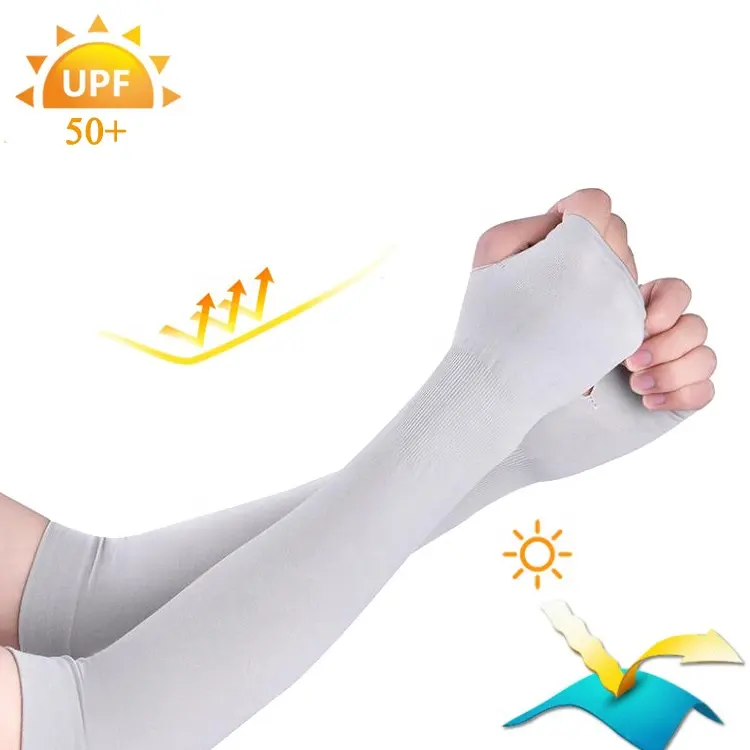 Manchon de Protection UV pour bras de sport, 1 paire, couverture, sans couture, en Nylon, pour cyclisme, été